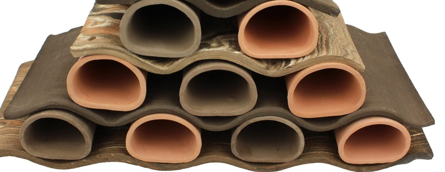 Pleco Hide/cave stacking wave plate - Brown colour - small, medium and large sizes