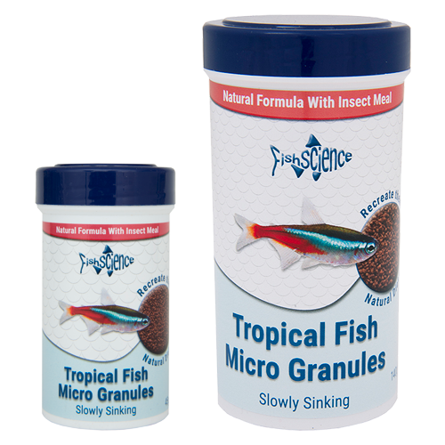 Fish Science Micro Granule/pellet tropical fish food - 50g & 140g